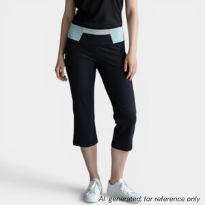 LULULEMON Wunder Under Black Crop Leggings, Yoga Pants, Sz 8